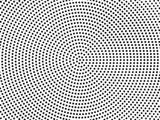 Abstract monochrome halftone pattern. Futuristic panel. Gunge dotted backdrop with circles, dots, point.