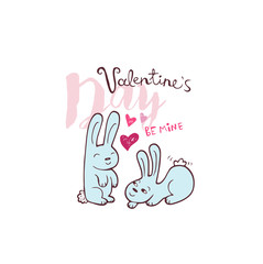 Valentines Day Lettering Card with ice cream in love.