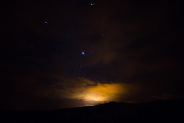 in dark long exposure the star