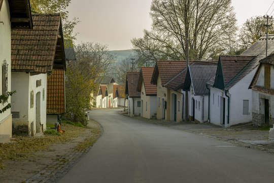 Typical winery cellars in Lower Austria