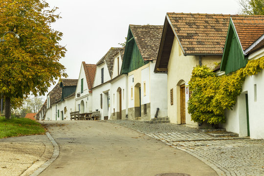 Typical winery cellars in Lower Austria
