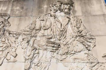 Frieze with relief, in Memorial Ernesto "Che" Guevara. Santa Clara. Cuba