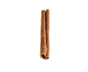 Cinnamon stick on white background 