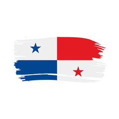 Obraz na płótnie Canvas Panama flag, vector illustration