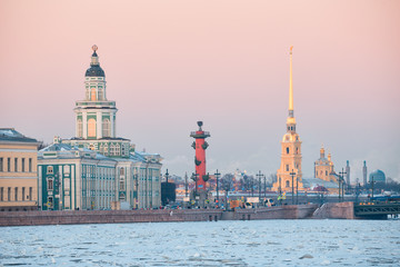 View of the embankment of St. Petersburg