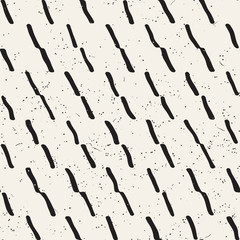 Hand drawn style seamless pattern. Abstract geometric tiling background in black and white. Vector doodle line lattice