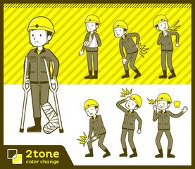 2tone type helmet construction worker men_set 08