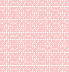 Pink vector seamless pattern with hearts