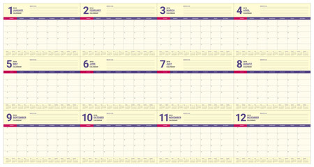 Year 2018 planner calendar vector illustration
