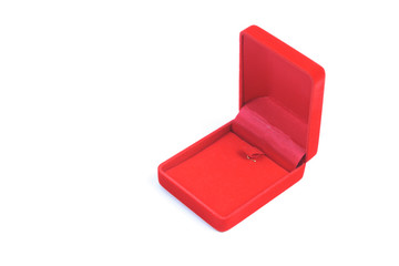 Red velvet jewelry or gift box