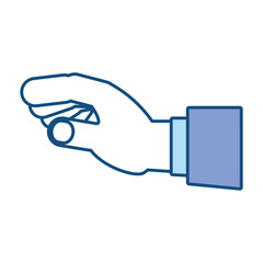   hand with  vector illustration