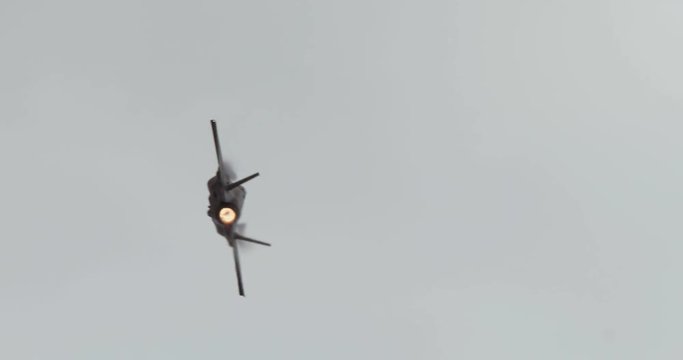 Israeli air force F-35 stealth fighter during low altitude flight