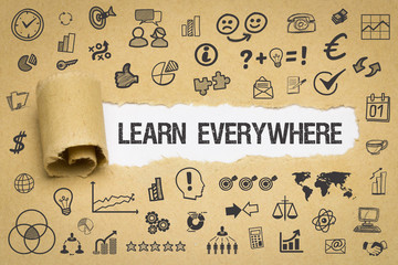 Learn Everywhere / Papier mit Symbole