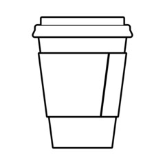 Takeaway coffee cup with sleeve