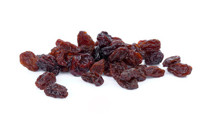 Raisins isolated on white background