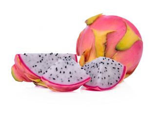 Dragonfruit pink isolated against white background