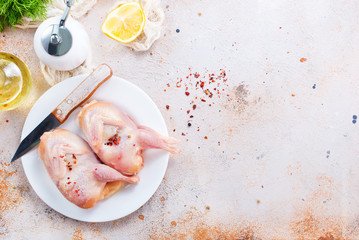 raw quail