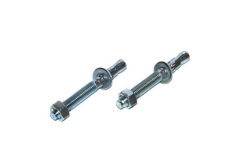 bolts and nuts isolated on white background