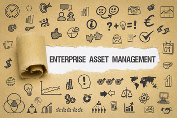 Enterprise Asset Management / Papier mit Symbole