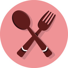 Crossed spoon and fork