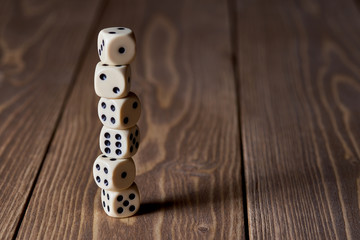dice made up by a column