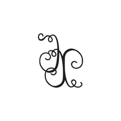Handwritten monogram JX icon