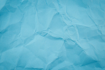 Blue crumpled paper texture