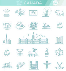 Fototapeta na wymiar travel Canada traditional objects