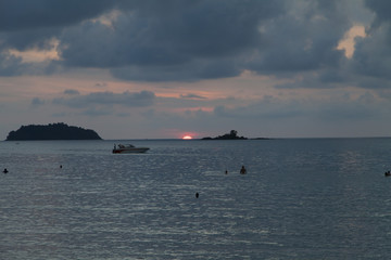 Beautiful decline at the sea