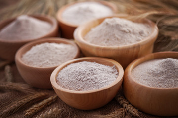 Fototapeta na wymiar different types of flour