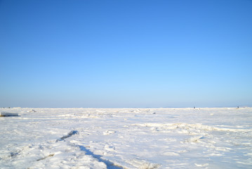 Fototapeta na wymiar 結氷した海