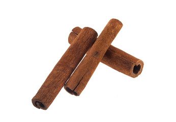 cinnamon isolated on white background