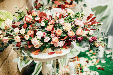wedding bouquet with  flowers