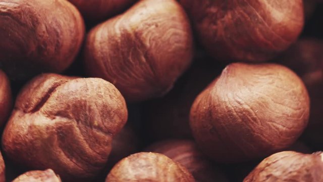 organic hazelnuts loopable rotation video