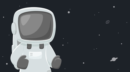 Astronaut in space background © FARBAI
