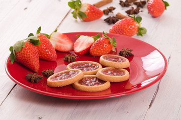 Strawberry tartlets. 