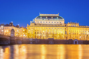 National Theatre of Prague at Night