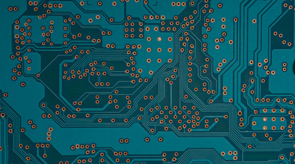 Electronic circuit board close up