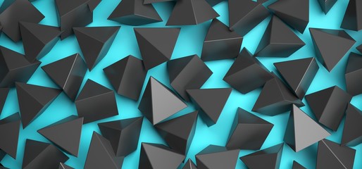 Fototapeta premium 3D Rendering Of Abstract Pyramids Background