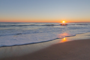 Sunrise over the Atlantic Ocean at the Cape Cod National Seashore