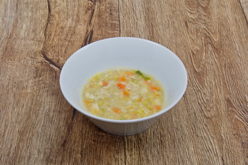 Potato soup with vegetables