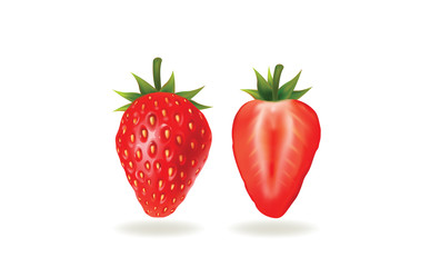 illustration of a strawberry on white background