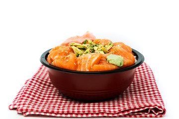 japanese food Mix Sashimi Chirashi Rice Bowl
