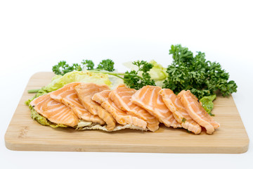Japanese food fresh raw fish mixed sashimi