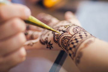 a picture of a mehendi on the arm