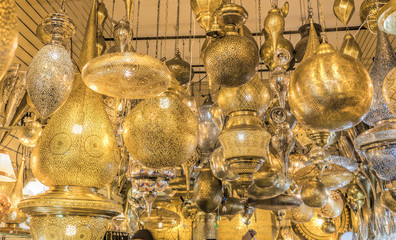 Marrakesch Marokko Medina Lampen