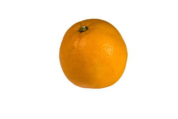 One whole orange isolated on white background