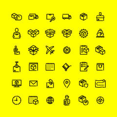 Delivery icon set