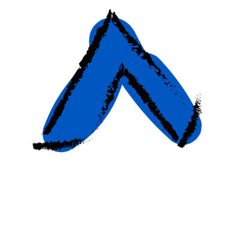 Blue watercolor power sign