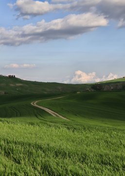 campagna italiana, siena, crete senesi, primavera